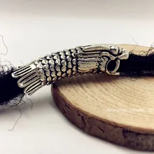 5 шт./лот, скандинавский Дракон-Викинг, волосы, коса, боязнь, борода, раста, дредлок, бусины, кольца, трубка, приблизительно 7,5 мм, отверстие для волос, аксессуары