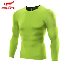 Fitness Фитнес Мужская компрессионная футболка с длинным рукавом Кроссфит футболки мужская одежда Jogges велосипедные топы беговые Колготки