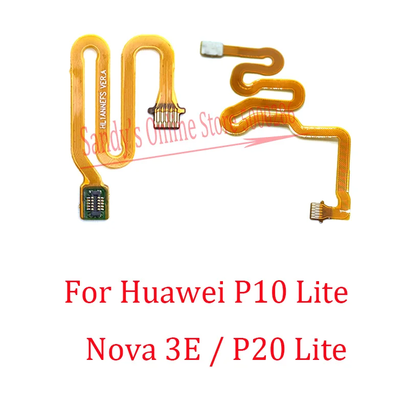 

1 Pcs/Lot Home Button Fingerprint Sensor Scanner Touch ID Connector Flex Cable For Huawei P10 P20 Lite Nova 3E Spare Parts
