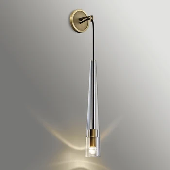 

Lustre Crystal Shades E14 Led Wall Scones American RH Luxury Copper Gold Led Wall Lamp Indoor Lighting Lamparas Fixtures