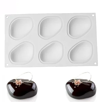 

1Pcs Silicone Cake Mold Elliptical Pebble Stone Cakes Molds For Baking Chocolate Cakes Dessert Bakeware Tools