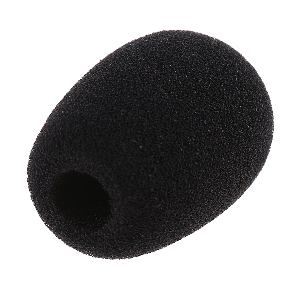 10 Pack Handheld Mini Condenser Microphone Foam Sponge Windshield Windscreen Mic Cover Black