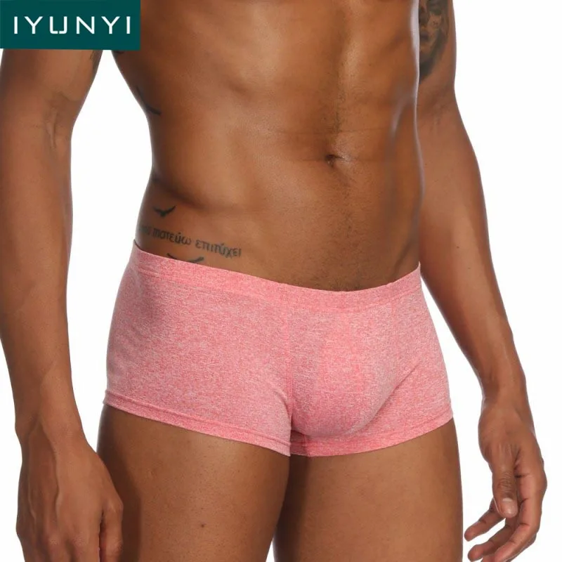 

IYUNYI Mens Underwear Boxer Shorts Homme Cotton Breathable Comfortable Underpants U Convex Pouch Soft Boxers Male Panties