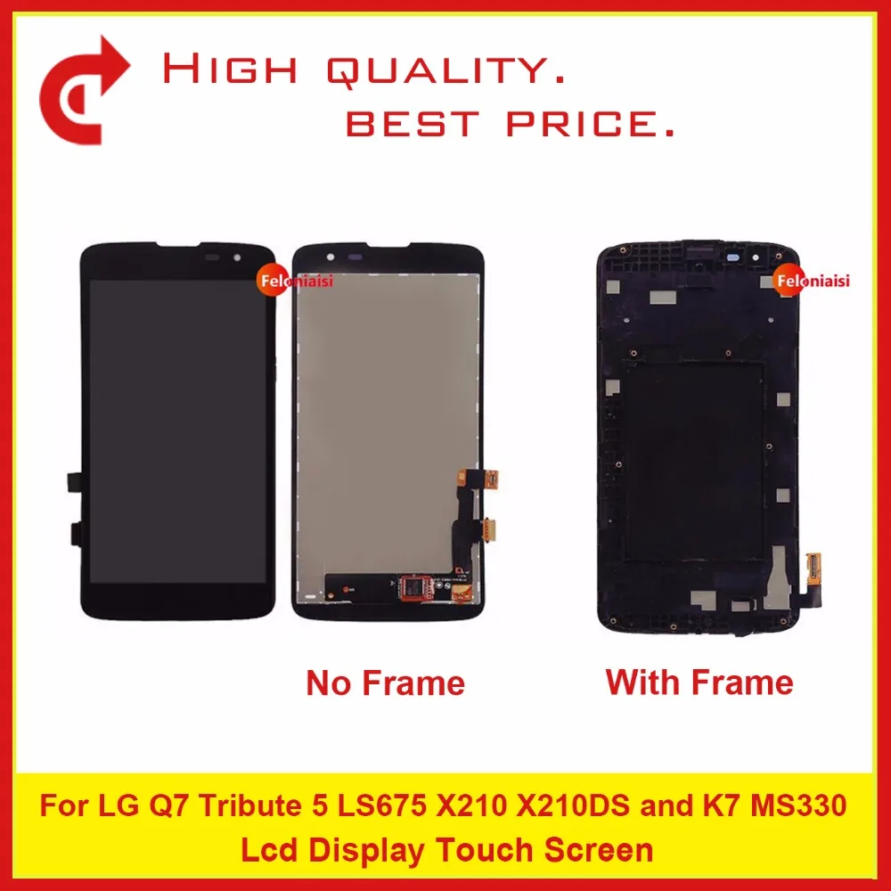 

5Pcs/lot 5.0" For LG Q7 Tribute 5 LS675 X210 X210DS and K7 MS330 LCD Display With Touch Screen Digitizer Sensor Panel