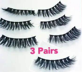 

HBZGTLAD Sexy 100% Handmade 3D Mink False Eyelashes Natural Crisscross Messy Soft Multilayer Fake Eyelashes Stage Makeup Lashes