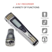 Hd usb sound recorder Профессиональный микрозвуков цифровой записи ручка детектор денег MP3 плеер подавление шума криминалистике