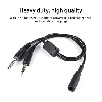 

Replacement Helicopter to General Aviation Headset Adapter Cable David Clark AVCOMM U 174 Monitor Headphone,common Headphone