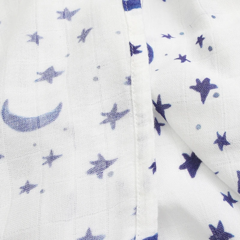 Baby Blanket Cartoon Soft 70% Bamboo Fibre 30% Cotton Infant Printed Wrap Blankets Newborn Swaddle Rainbow Muslin Blanket