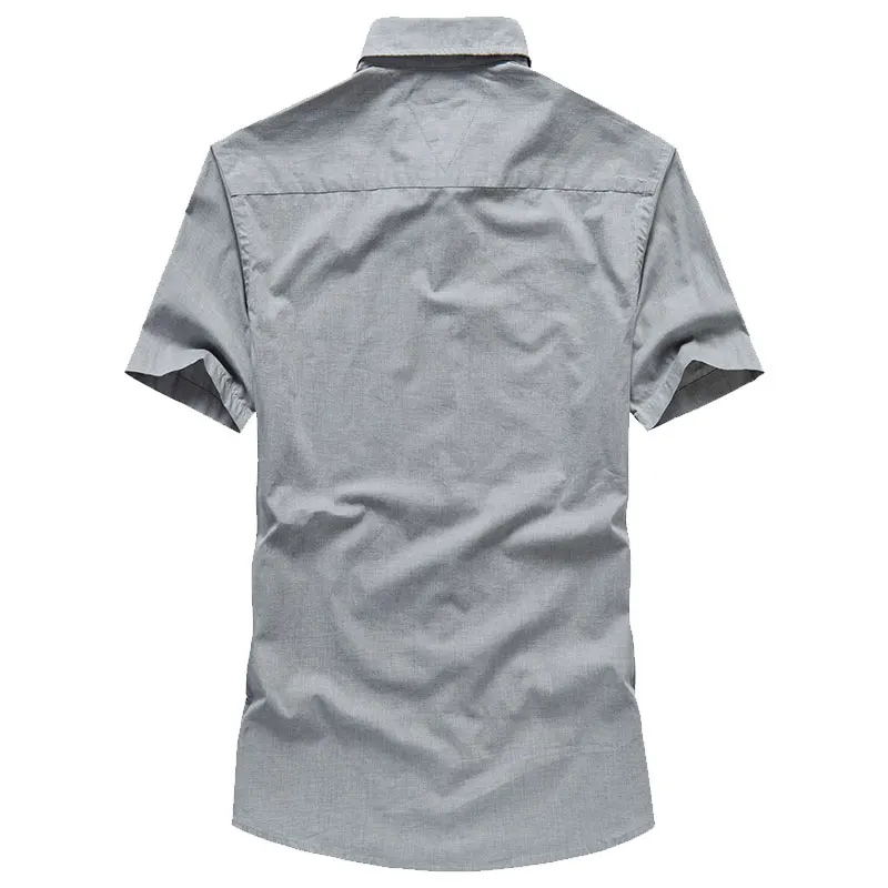 Brand JEEP Men Brand Shirts 2019 Summer Dress Cotton Short Sleeve Shirts Straight Casual Fashion Shirts M~4XL Business Shirts (15)