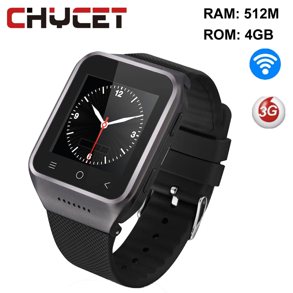 

ZGPAX S8 Smart watch Horloge 1.54 "Android 4.4 512 MB + 4 GB GPS 3G WiFi MP4 Sim card Telefoon Record Smartwatch pk GT08 U8 GV18