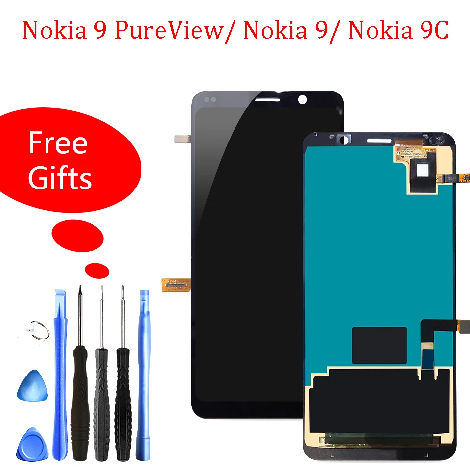 

Quality Display For Nokia 9 PureView/ Nokia 9/ Nokia 9C LCD Touch Screen Digitizer Display For Nokia 9 LCD Replacment