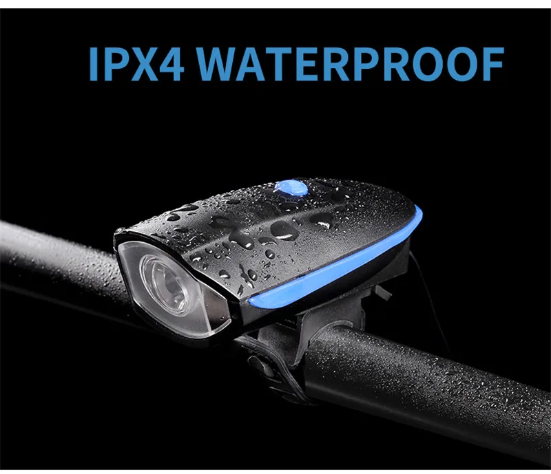 Discount WHEEL UP USB Charging 240 lumen IPX4 Electric Horn Bicycle Night Riding Warning Horn Light Bike Head-light Bike Accessory 2019 6