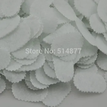 

100pcs Felt 35mm oval with Waves White Appliques - Mix Free Shipping