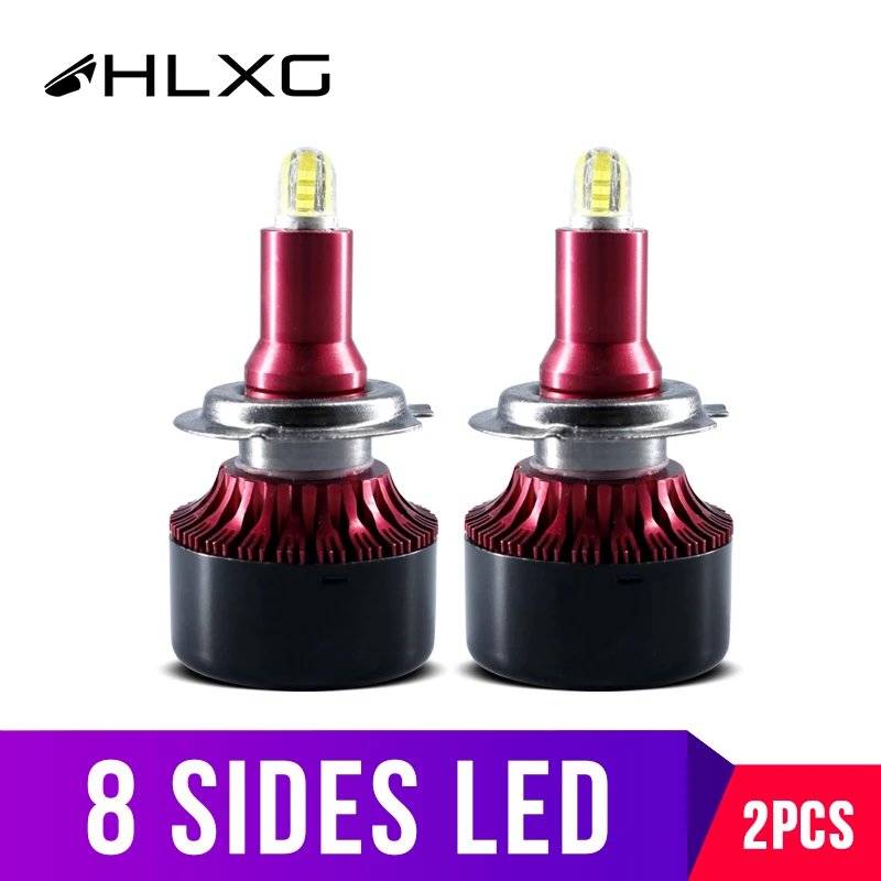 

hlxg 8 Sides CSP 13500LM H11 Fog lights H1 880 881 H27 h7 LED Headlight HB3 9005 HB4 LED H3 5202 Lamp 30W Auto 12V 6000K Hi Low