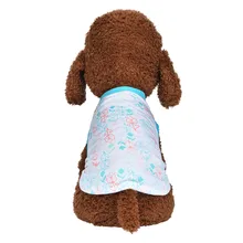 Футболка для собак, жилет для домашних животных, удобная модная дышащая одежда с цветочным принтом для собак, кошек, тонкая одежда для маленьких собак, футболки zwembest hond