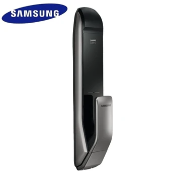 

English Version Big Mortise SAMSUNG SHP-DP727 Keyless BlueTooth PUSH PULL Digital Door Lock Gold Color