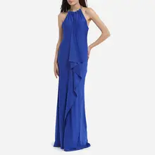 2017 frauen spitzenkleid sommer blau Sleeveless mädchen Vintage tiefe V schulterfrei vestidos vestido de festa abendgesellschaft s-xl robe