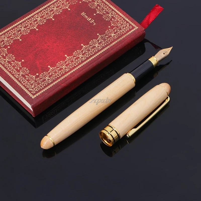 1 шт. бамбуковая перьевая ручка тонкий перо гладкие чернила для письма лучший подарок для офиса и Прямая поставка