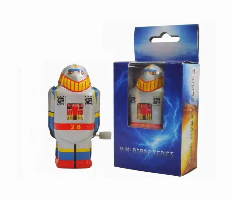 

Vintage Children Toys Tin Robots Wind up Toys Home Collection Retro Craft MS493 Mini Super Robot Tintoy