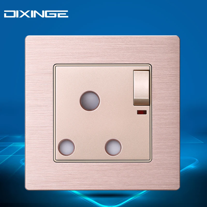 British Marked 15A Socket Rose Gold British Socket British Standard