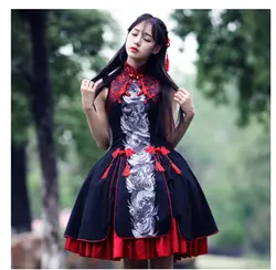 Лето 2017 г. платье в стиле Лолиты мягкая сестра платье принцессы готический ветер Лолита косплей костюмы для косплея C