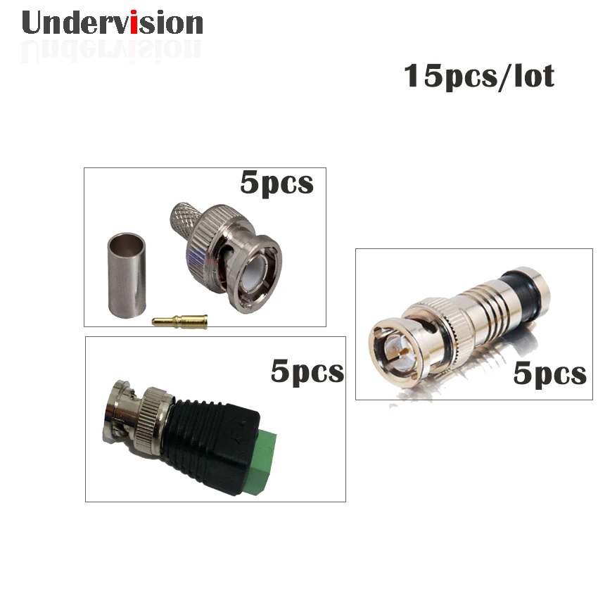Male Crimp BNC connector RG59 ,Green BNC ,RG59 Compression BNC Connector, cctv accessory for