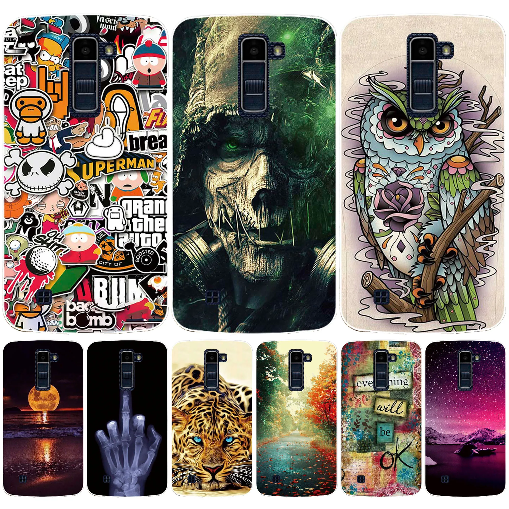 

For LG K10 Cover Soft TPU Phone Cases For LG K10 LTE K420N K430 K430ds Cases Silicone Back Cover For Fundas LG K10 2016 5.3" Bag
