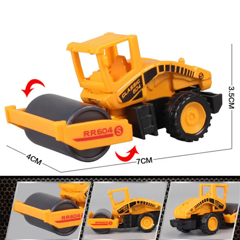 Goede 8 stks set Mini Legering Techniek Auto Model Tractor Speelgoed Dump Truck Model Klassieke Speelgoed Mini Voertuigen voor Jongens Gift