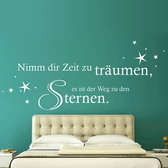 German Quote Wandtattoo Zeit Traeumen Decals Decor - Stickers - Art Wall Room Living Schlafzimmer AliExpress For Spruch Vinyl Wall Poster Im Wall Home Decor