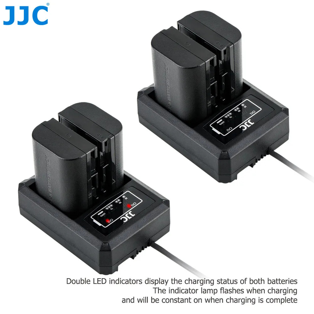 JJC USB двойное зарядное устройство для Canon LP-E6 LP-E6N EOS R 5D Mark IV 5D Mark III батарея для камеры заменяет LC-E6 LC-E6E
