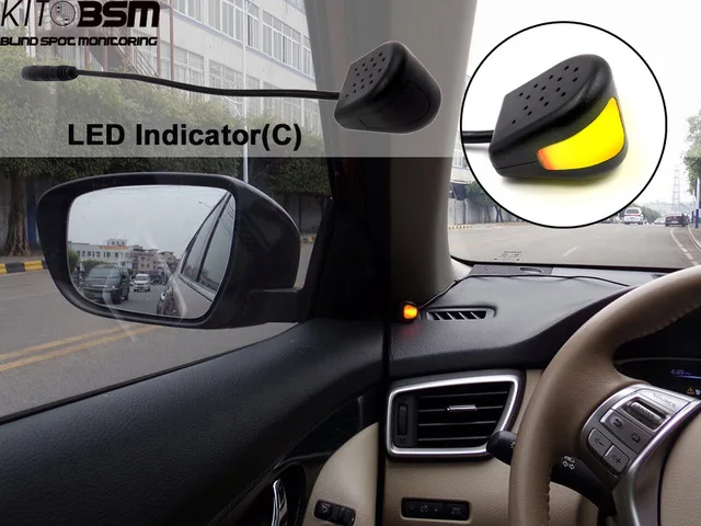 

kitbsm universal easy installation 24HZ microwave side collision car blind spot sensor assist BSM system for all car