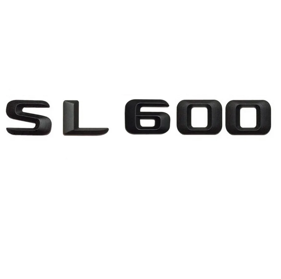 Матовая черная наклейка SL 600 для багажника автомобиля с буквами цифрами знаком