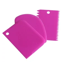 3pcs/lot DIY Cake Spatula Fondant Cake Decorating Tools Spatula For Cake Smoother Cutter Scraper Bakeware Set Free Shipping 1545