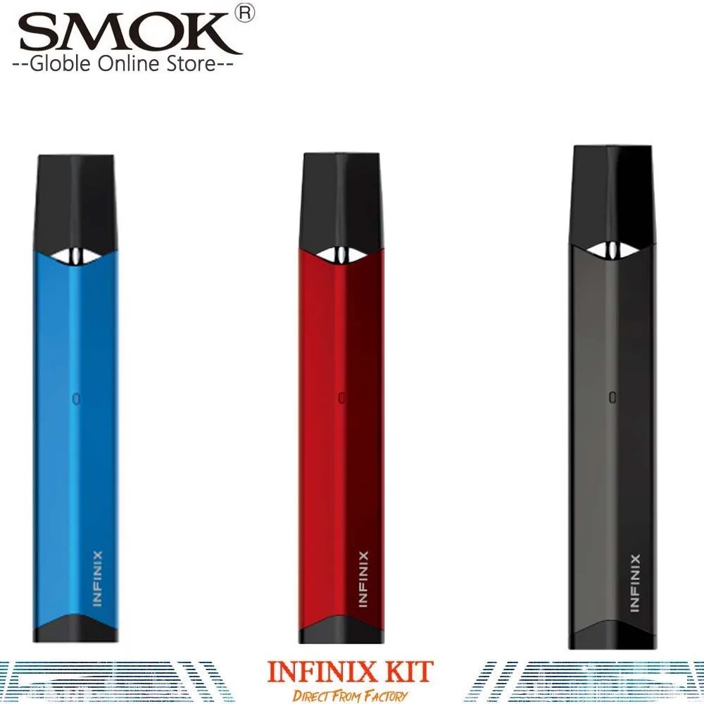 

Authentic SMOK Infinix Kit 250mah Built-in Battery 2ml Pod Electronic Cigarette Kit Vape Pen Style VS Fit Kit Stick Prince Kit