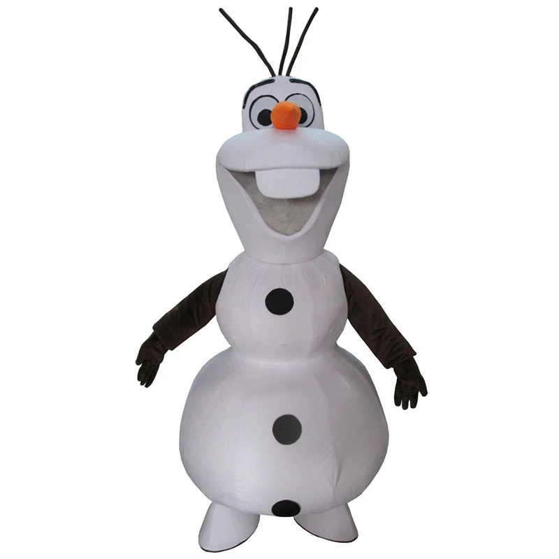 

High Quality Olaf Mascot Costume Snowman Fancy Dress Adult Free Shipping