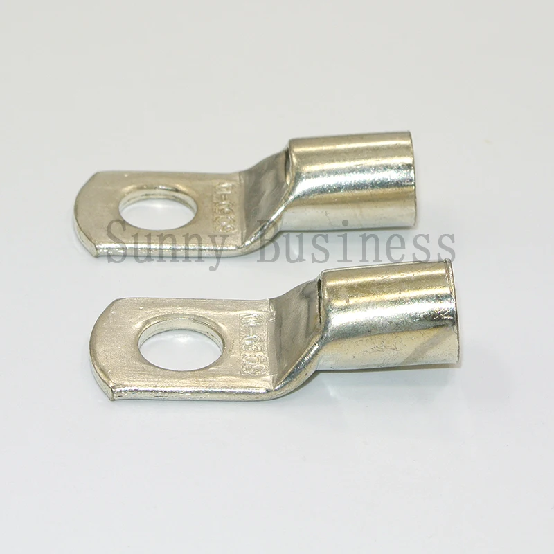100 4 AWG Ring 5/16" Hole Terminal Lug Tin Plated Copper Cable lug Gauge 