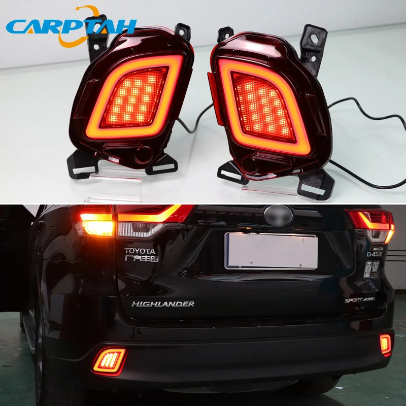 2 шт. светодиодный задний противотуманный фонарь для Toyota Highlander 2015 - 2018 2019