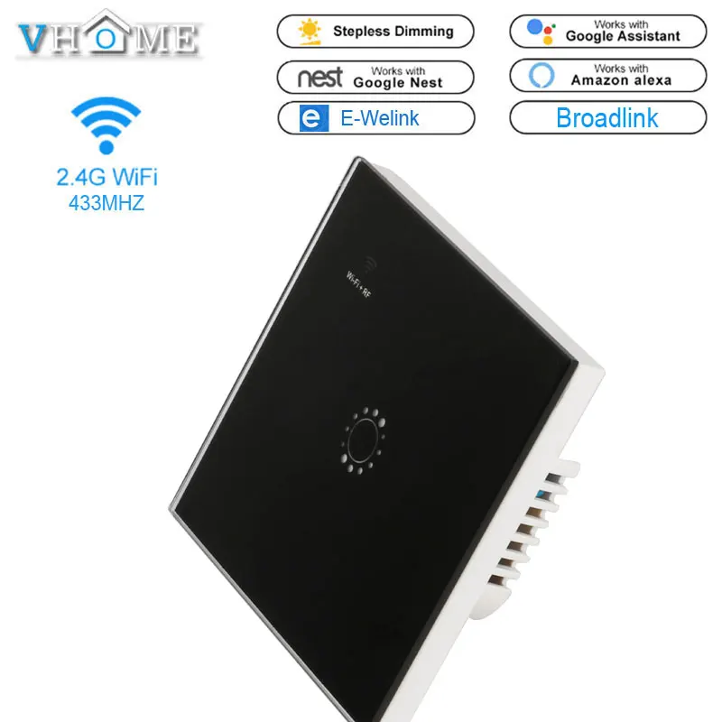 Vhome Wifi выключатель света + RF 433 МГц дистанционное управление световые