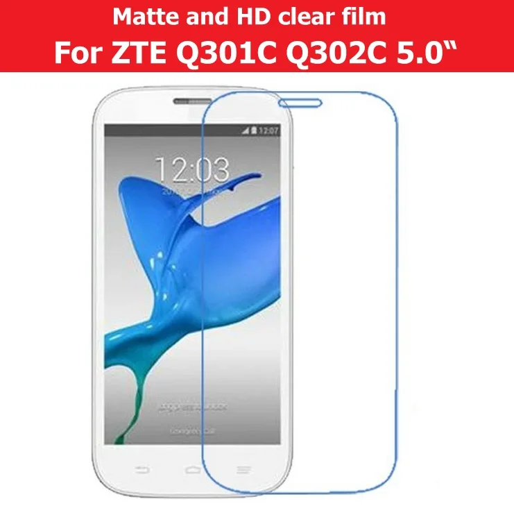 HD Clear Glossy Film For ZTE Q301C 5.0" Anti Glare Matte