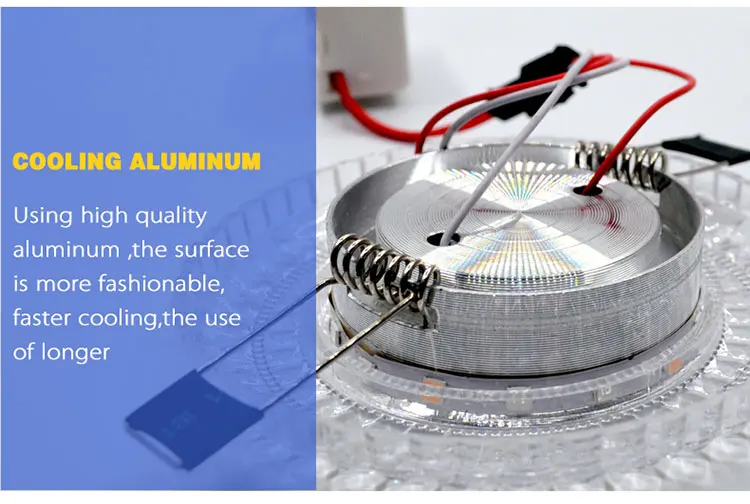 Хрустальный светодиодный светильник 5 Вт COB Встраиваемый светодиодный потолочный светильник встроенный двойной цветной светодиодный светильник RGBW 110 V 240 V внутреннее украшение