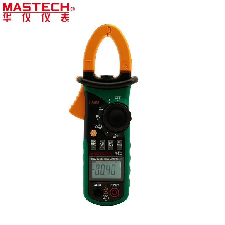 

MASTECH MS2108S True RMS Digital AC DC Current Clamp Meter Multimeter Capacitance Frequency Inrush Current Tester