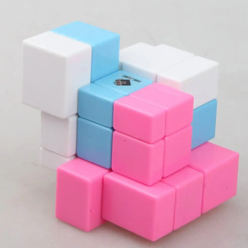 Новое поступление куб твист 3 цвета s соединенный зеркальный волшебный куб головоломка игрушка для вызова-цвет случайный