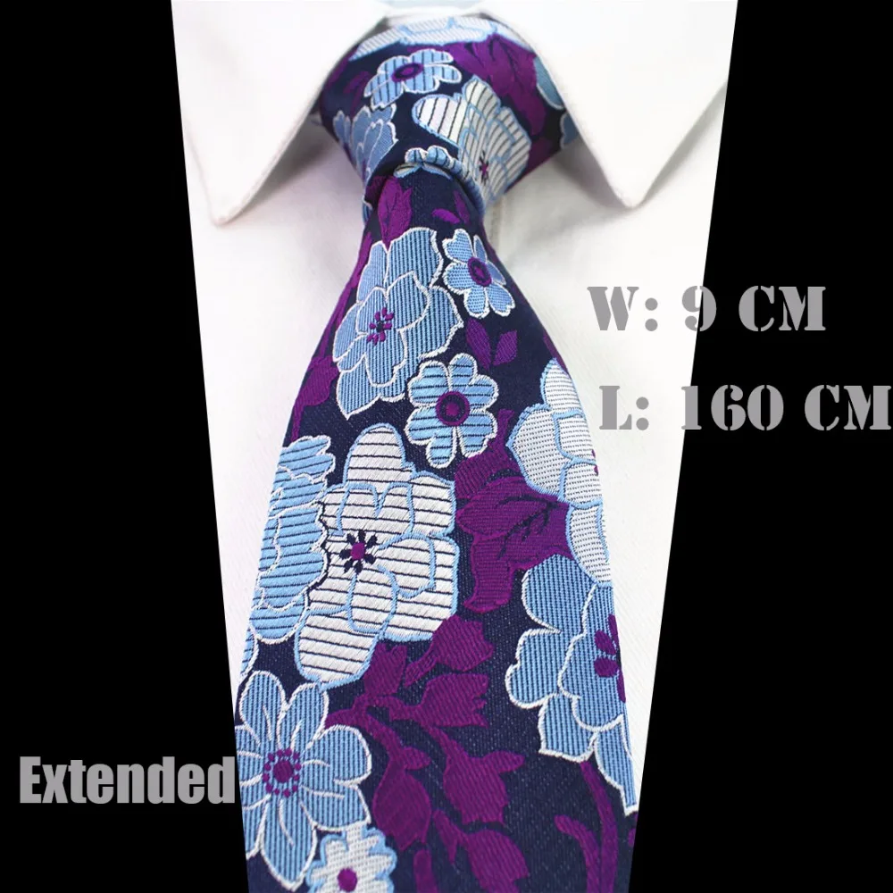 Ricnais 6" очень длинный мужской галстук 160 см* 9 см галстук Цветочный Пейсли большой размер мужской шелковый галстук для шеи костюм Свадебная вечеринка