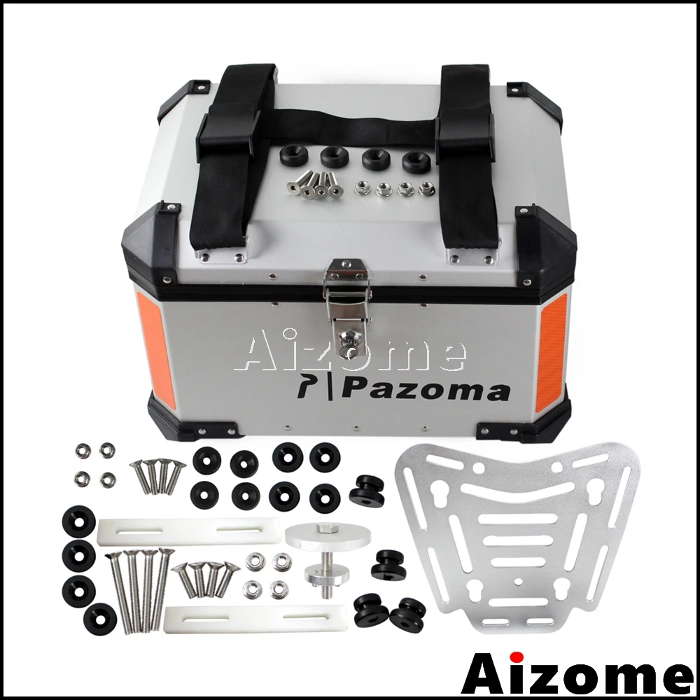 Cubierta superior Universal de la motocicleta de aluminio 45L caja de la cola de la carga de la motocicleta