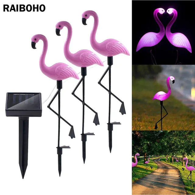 Updated Led Solar Garden Light Simulated Flamingo Lawn Lamp Outdoor Updated Led Solar Garden Light Simulated Flamingo Lawn Lamp Outdoor Waterproof Stake Lights For Yard Decoratio