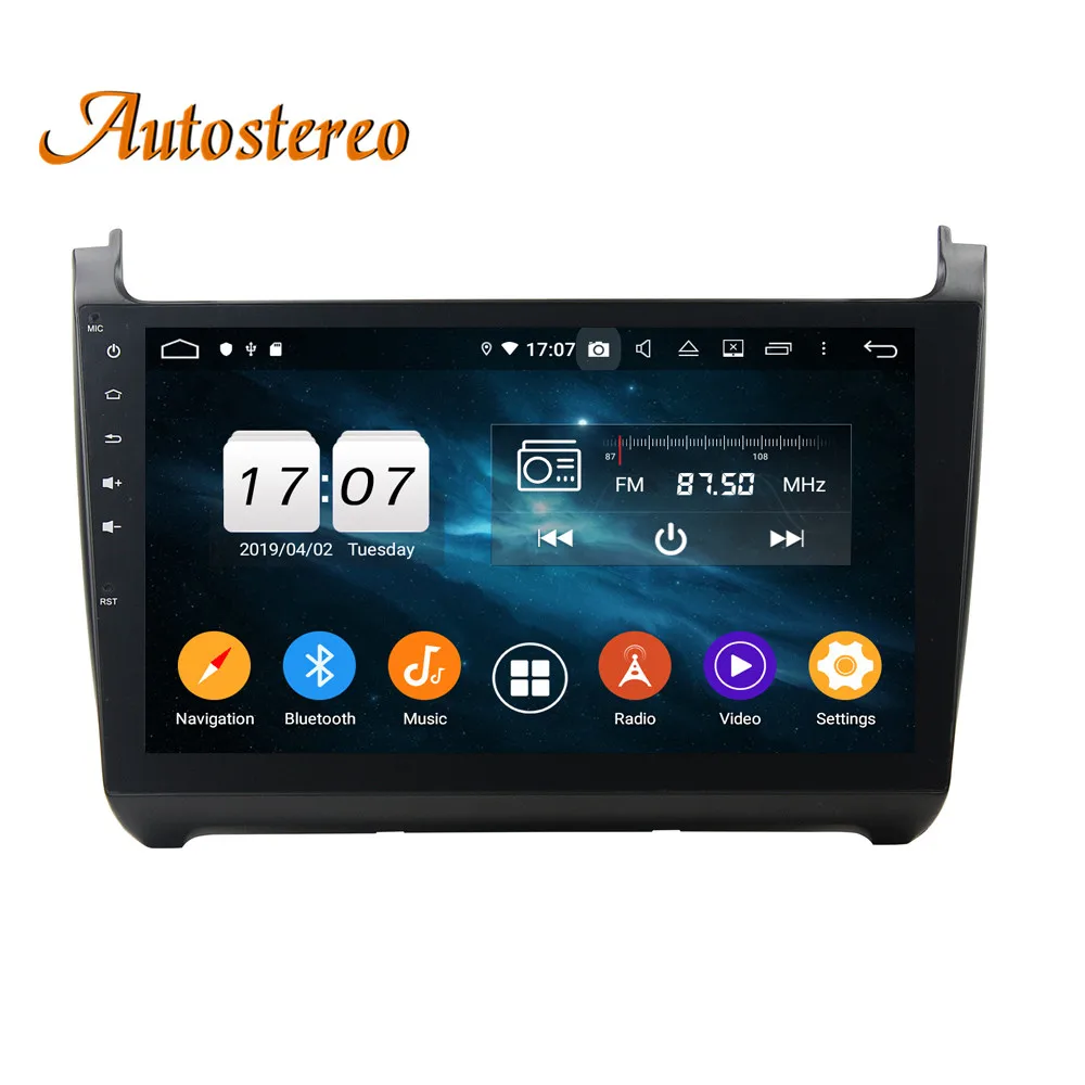 Top DSP MAX64GB Android 9.0 Car NO DVD Player GPS navigation For Volkswagen Polo 2015 auto head unit multimedia radio tape recorder 1