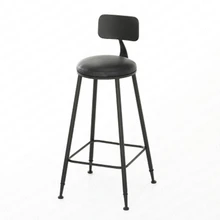 Европейский барный табурет из цельного дерева барный табурет домашний Ретро задний подъем вращающийся высокий табурет передний кассовый барный стул