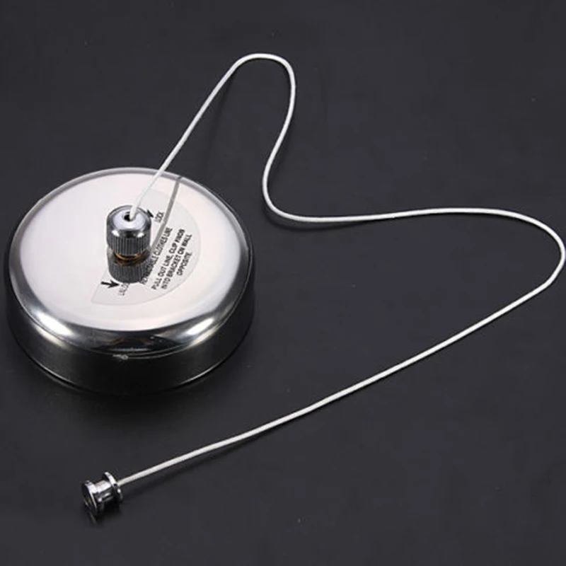 Mayitr Stainless Steel Clothesline Rope Retractable Clothes Line Dryer Laundry Clothesline with Screws For Household Tool