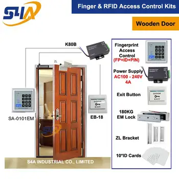 

Metal waterproof access controller + 350lbs Maglock and ZL Bracket for Wooden door solutions