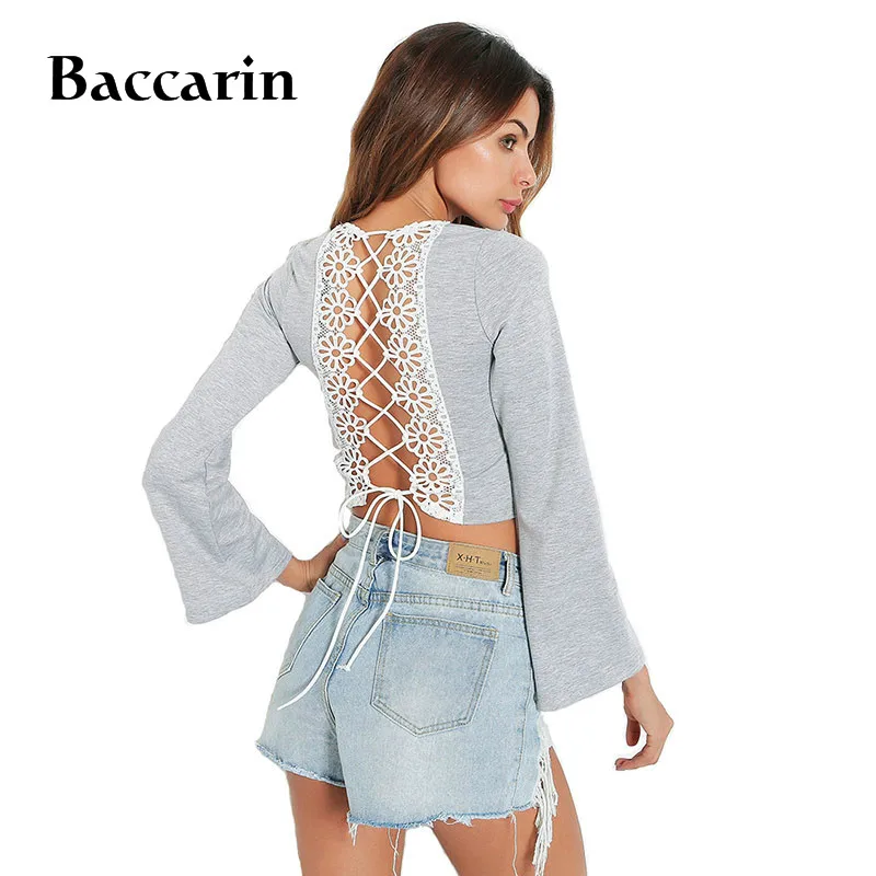 

2019 Sexy Women Fashion Casual Crop Hoodies Autumn Sexy Lace Bandage Hollow Out Straps Regular Pullovers Pink Trend Sweatshirt